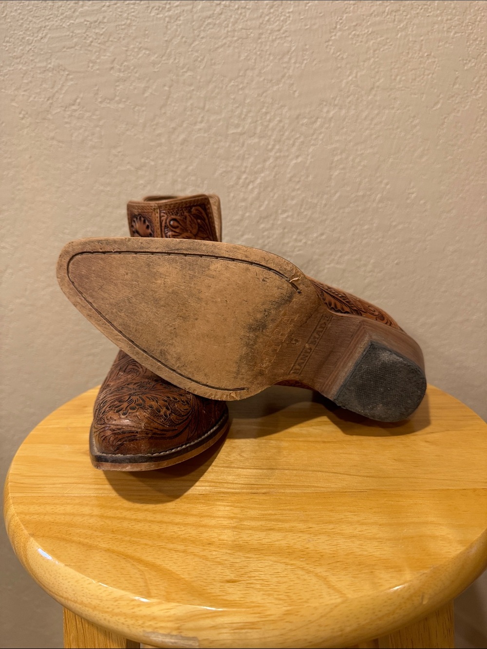 Myra Floral Tooled Leather Ankle Booties - Picture 5 of 6